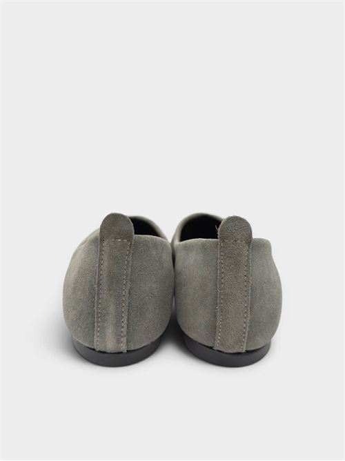 Ballerine in suede grigio con scollo a V IL LACCIO | VALESUEDEGREY